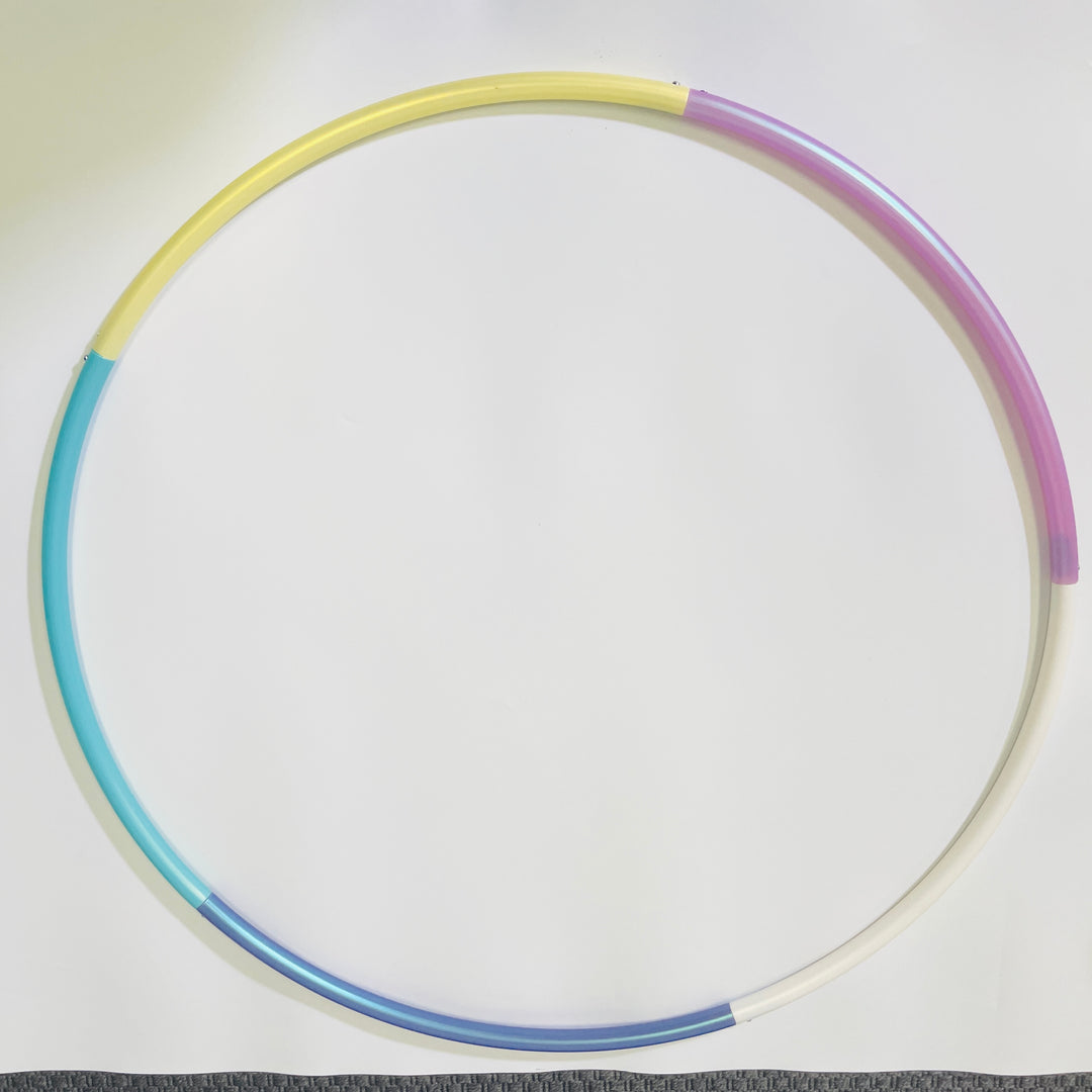 5 piece pastel rainbow travel hula hoop 