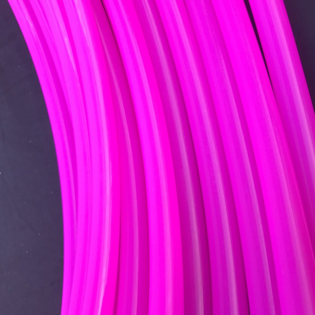 Radioactive UV Pink gloss polypro. UV pink hula hoop tubing for making hoops