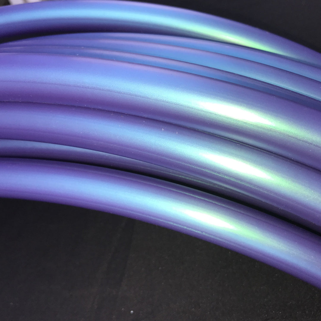 Poseidon Blue Purple colour shift polypro for hoop making adult performance hula hoops