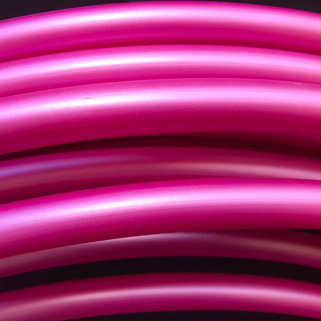 Rubbelite metallic shiny pink hoop tubing coil