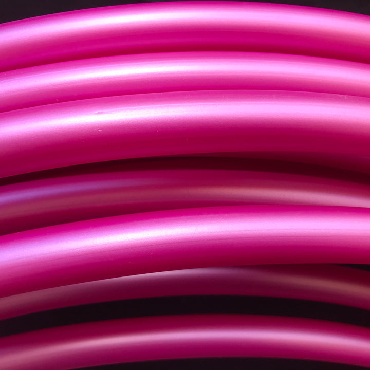 Rubbelite metallic shiny pink hoop tubing coil