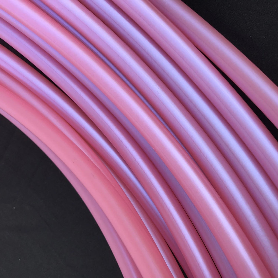 Baby pink hoop tubing with purple irridescence for hoop making