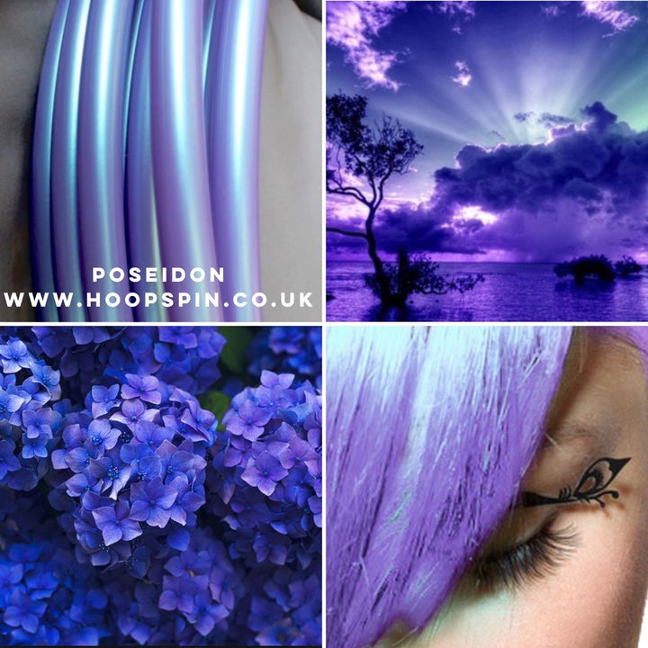 Poseidon Blue Purple colour shift polypro tubing collage