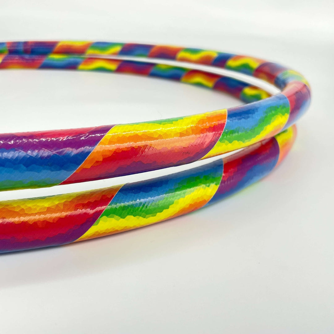 rainbow beginner adult hula hoop for fitness hooping or hoop dance