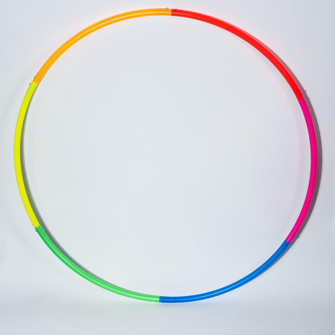 UV Rainbow 6 Section Coloured Polypro Hula Hoop