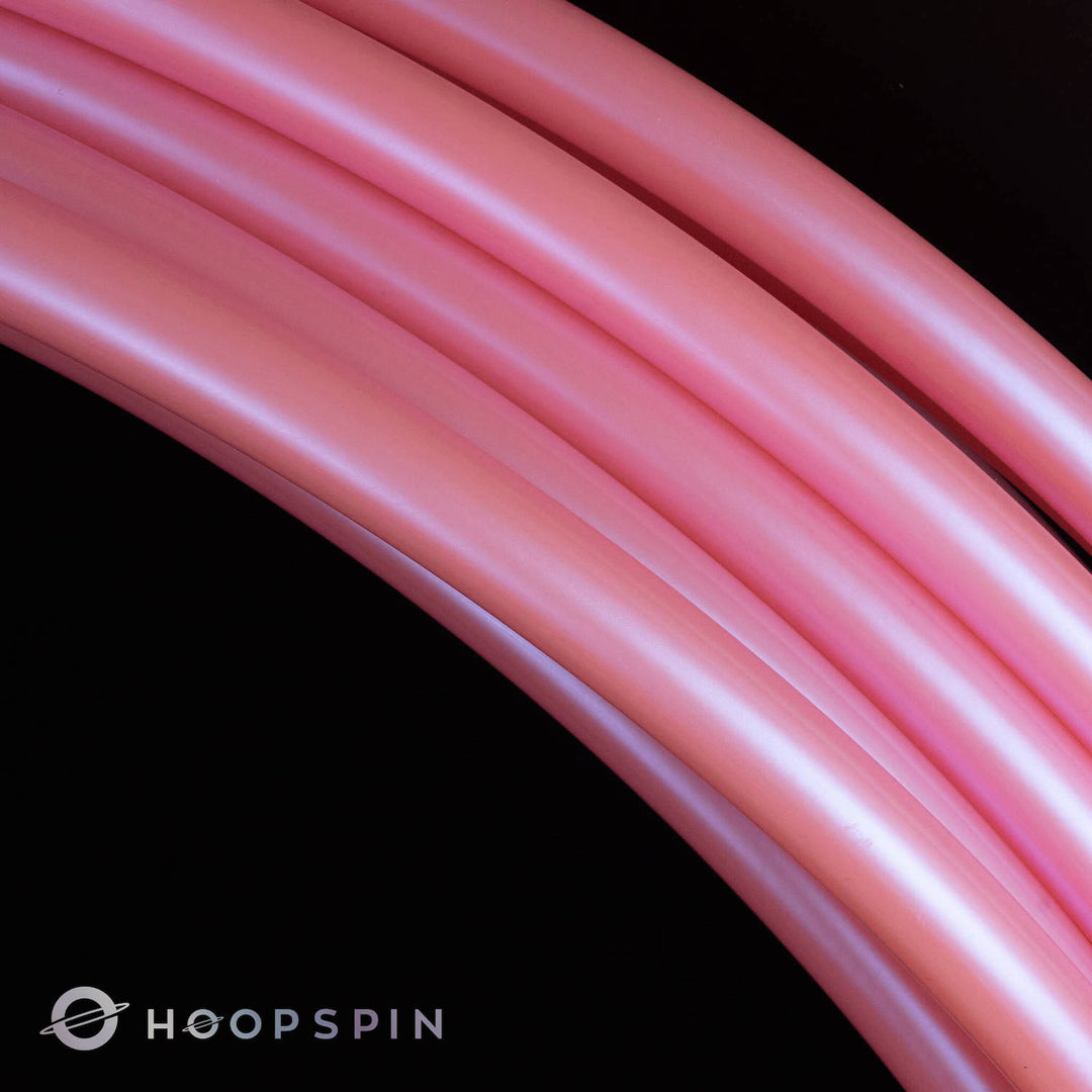 Baby pink hoop tubing with purple irridescence for hoop making